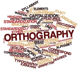 Word cloud for Orthography