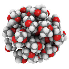 Dioxane molecules, liquid sphere model.