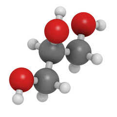 Glycerol (glycerine) molecule, chemical structure.