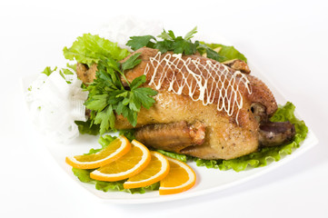 Roast duck with orange