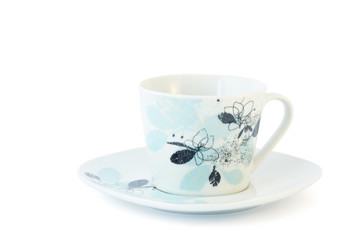 Decorative coffee cup (isolated)