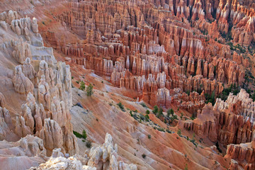 Great spires carved away by erosion in Bryce Canyon National Par