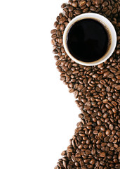 Coffee beans background
