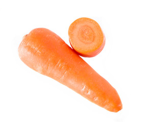 carrots on white background