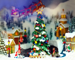 Obraz premium toy christmas town