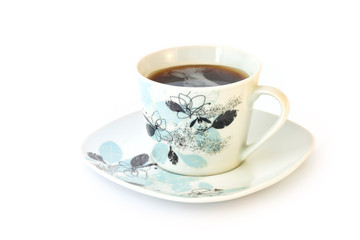 Decorative coffee cup (isolated)