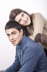 young couple smiling