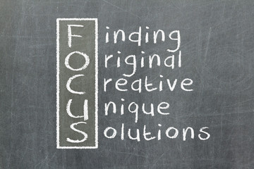 Focus acronym - obrazy, fototapety, plakaty
