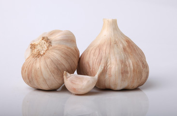 Garlic isolated on white