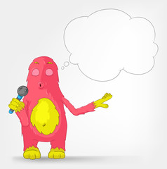 Funny Monster. Singing.