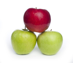 Red and green apples