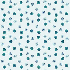 vector illustration of blue snow flakes - 47322535
