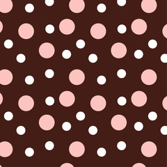 vector illustration pink and white dots pattern - 47322758
