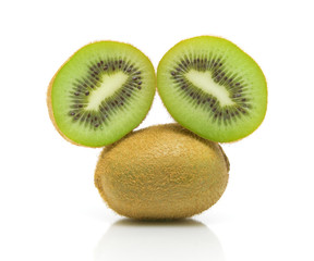 kiwi fruit on a white background close-up