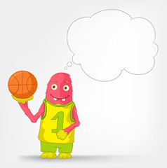 Funny Monster. Basketball.
