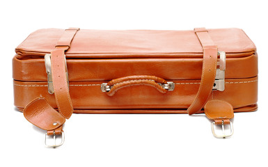old brown suitcase