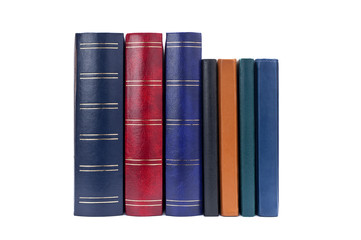 Stack  books isolated on white background
