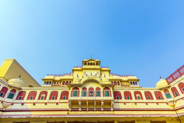 Fototapeta na wymiar Chandra Mahal w City Palace, Jaipur, Indie