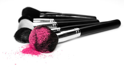 Makeup brushes and cosmetic powder - 47326779