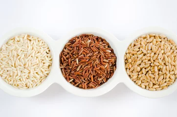 Wandcirkels aluminium rice and wheat grains © rakT