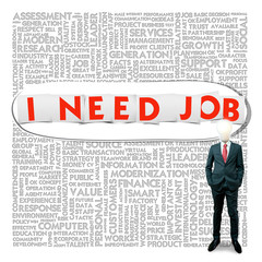 Business word cloud for business and finance concept, Job