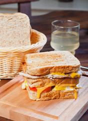 double layered chicken club house w/ melted cheese