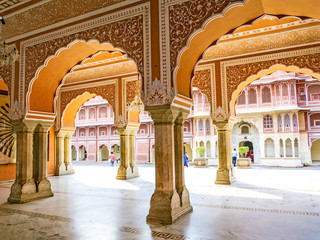 Chandra Mahal in Stadspaleis, Jaipur, India.