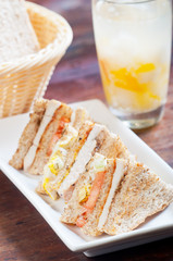 double layered chicken club house w/ melted cheese