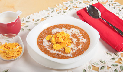 morning breakfast oatmeal and cereals