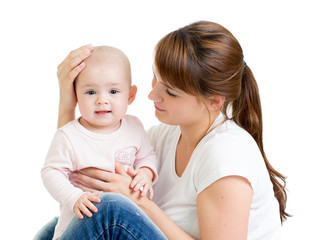 Loving mother with her baby