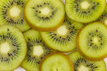 Fresh kiwi fruits background
