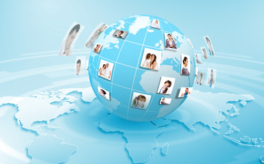 Planet as symbol of social networking