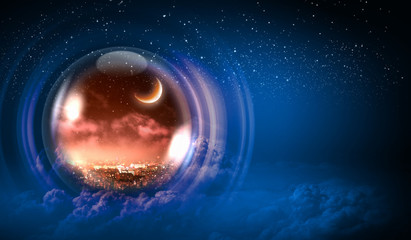 Winter christmas forest