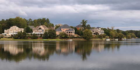Houses near the lake