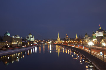 Fototapeta premium Night Moscow