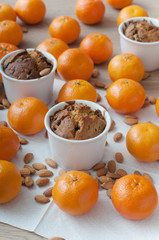 Christmas cupcakes, mandarins and almonds