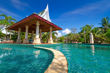 Tropical swimming pool in Thailand