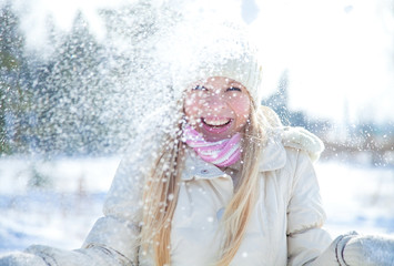 Fototapeta premium Woman in winter