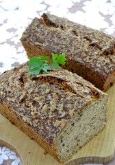 wholemeal bread baked at home