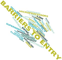 Word cloud for Barriers to entry