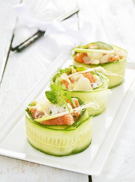 Fish Tartare  In The Cucumber