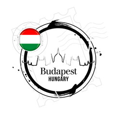 Obraz premium timbre Budapest