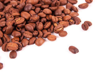 coffee beans isolated on white background