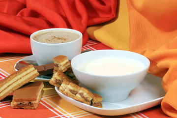 Latte ,cappuccino e prima colazione