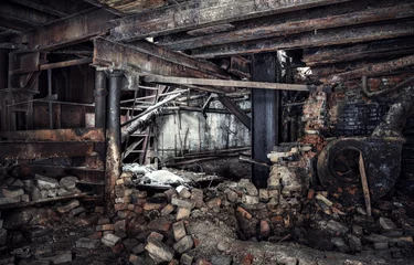 Fototapete Rund verlassene Fabrik © vlntn
