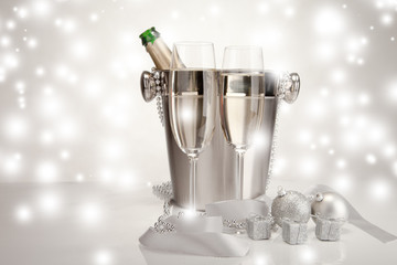 Celebration theme with champagne wine 