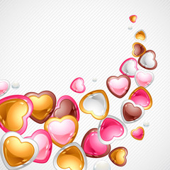 Valentine's Day vector background. Gift card and flyer.