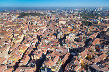 Obraz premium view from Asinelli Tower on Bologna city