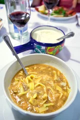 Foto op Aluminium italian soup with pasta and beans © vvoe