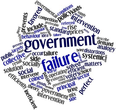 Word cloud for Government failure